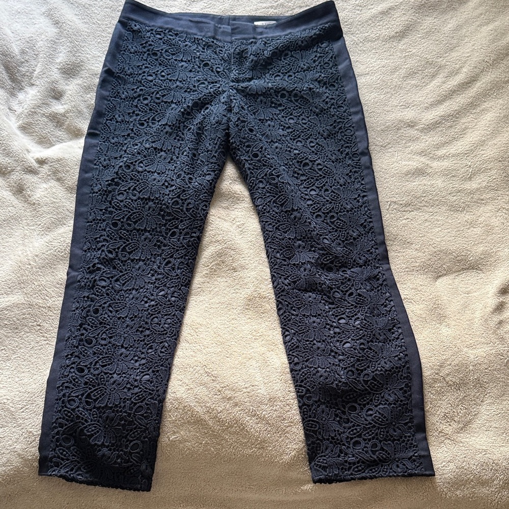 Club Monaco navy Lace Straight Leg Pants